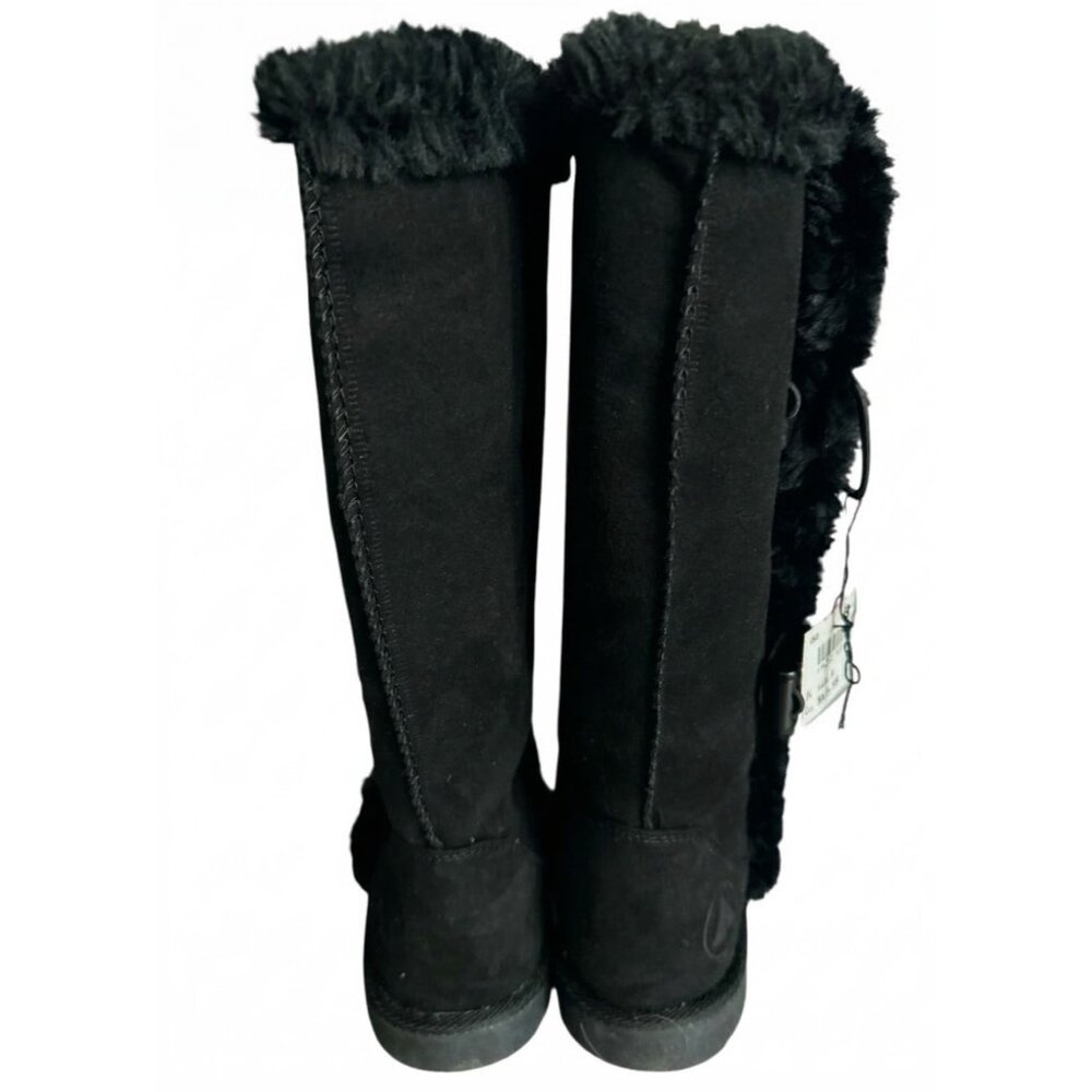 NEW in Box Airwalk Women's Myra Tall Black Winter Boots Size 6 Fuzzy Warm - Picture 3 of 6
